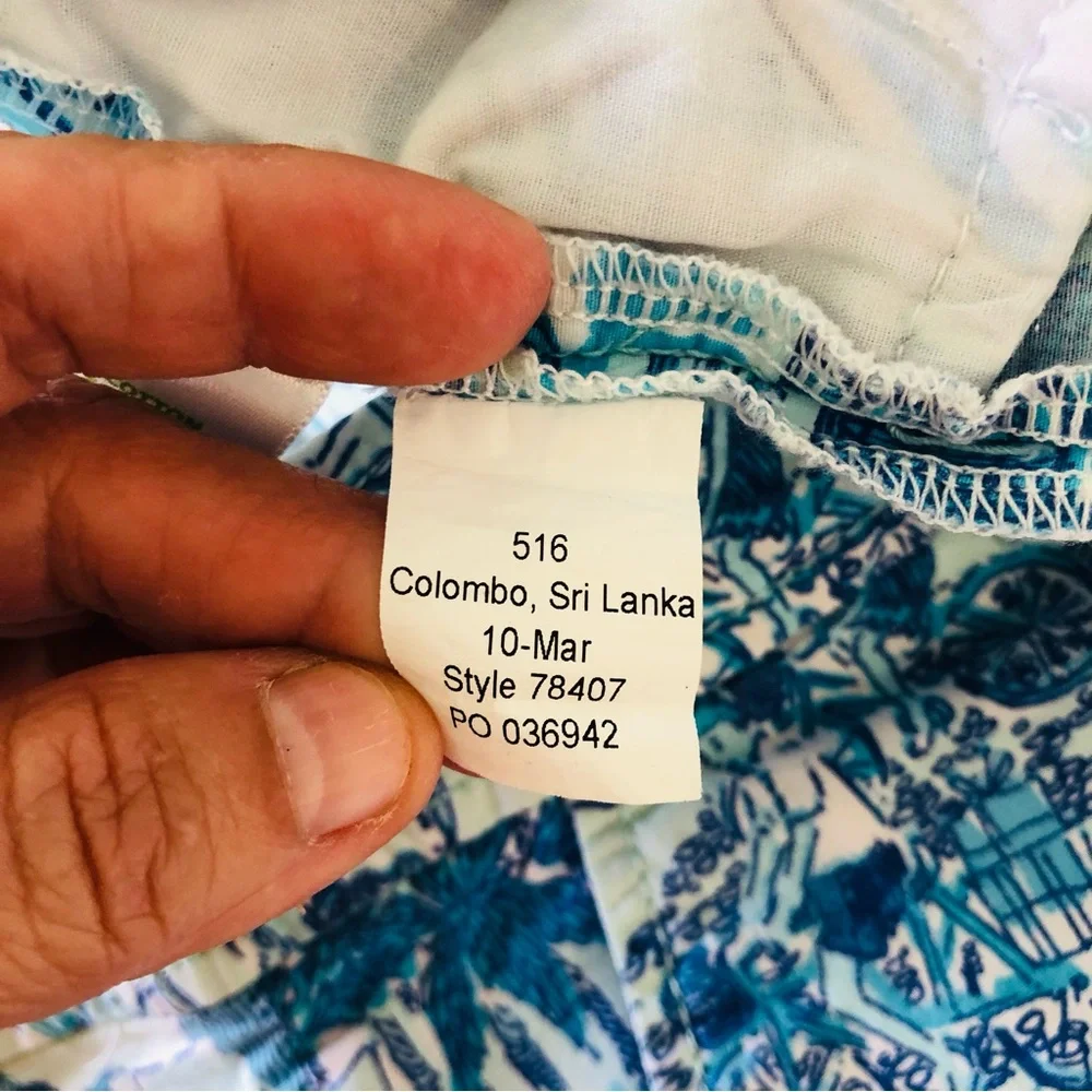 Lilly Pulitzer Callahan Shorts Size 2 Fresh Catch Toile Blue White